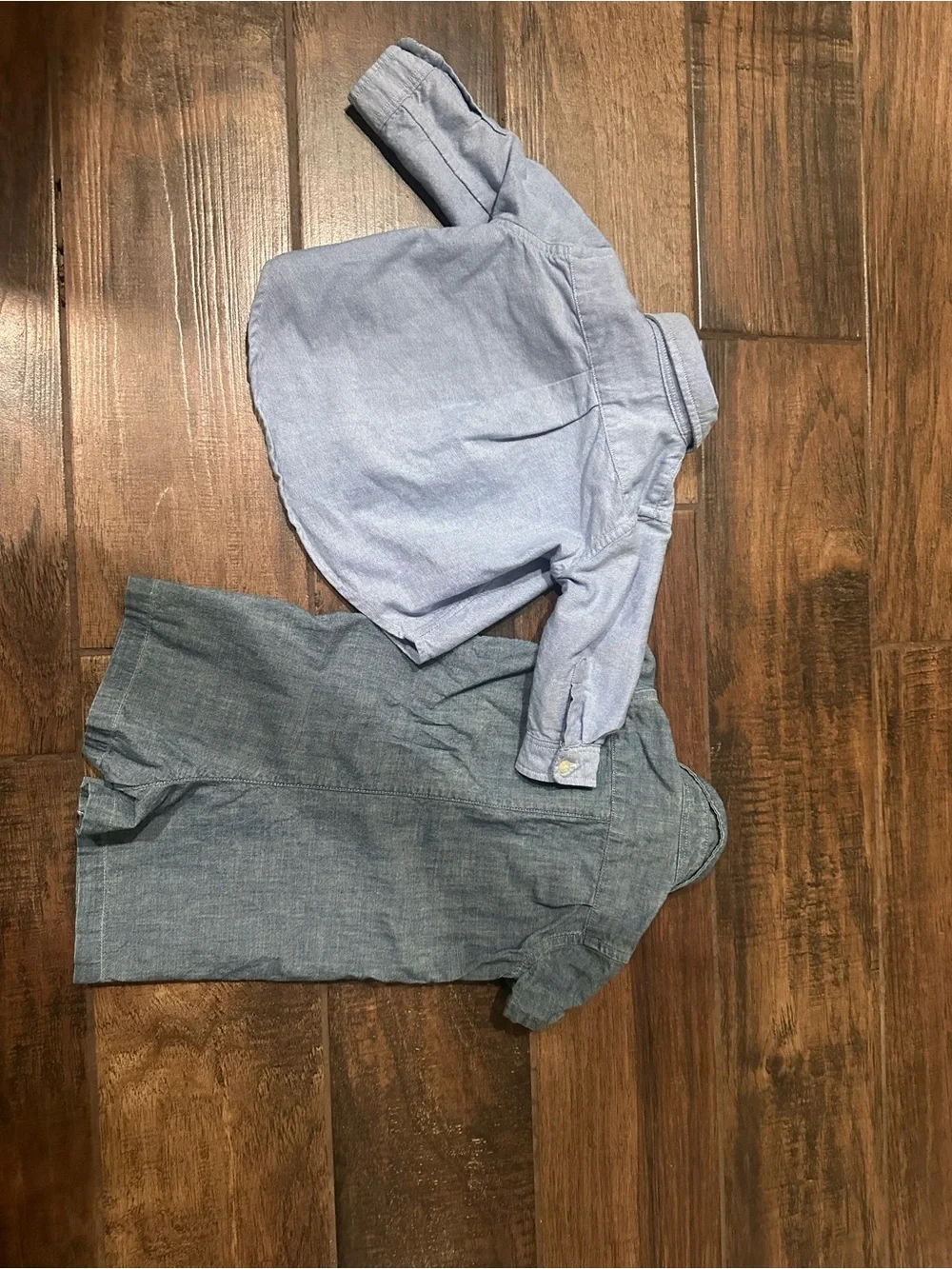 Ralph Lauren Baby Blue Button Down and Indigo Cotton Chambray Shortall